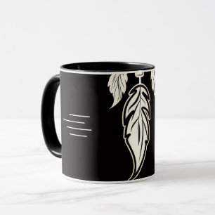 Federanhänger-Halskette für Männer – Minimal Silbe Tasse