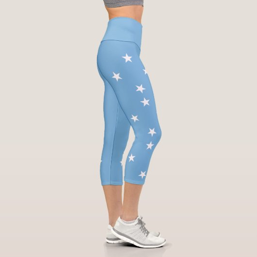 Federated Staaten of Micronesia Flag Capri Leggings (Rechts)