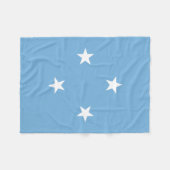 Federated Staaten of Micronesia Flag Fleecedecke (Vorderseite (Horizontal))