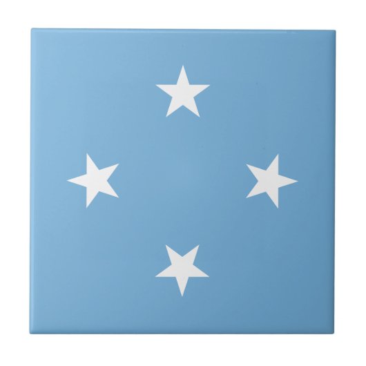 Federated Staaten of Micronesia Flag Fliese (Vorderseite)