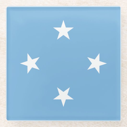 Federated Staaten of Micronesia Flag Glasuntersetzer (Vorderseite)