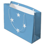 Federated Staaten of Micronesia Flag Große Geschenktüte (Rückseite Schrägansicht)