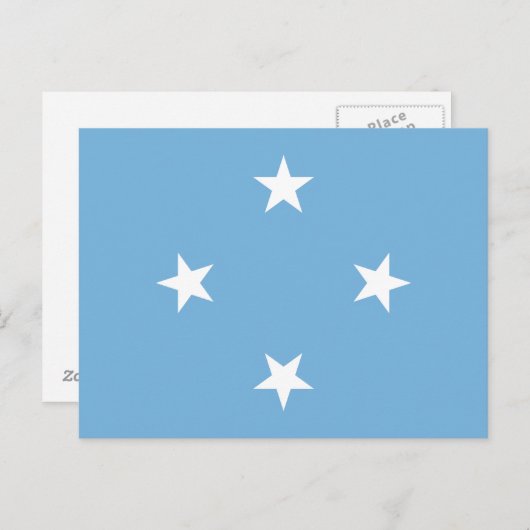 Federated Staaten of Micronesia Flag Postkarte (Vorne/Hinten)