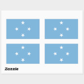 Federated Staaten of Micronesia Flag Rechteckiger Aufkleber (Blatt)