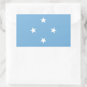 Federated Staaten of Micronesia Flag Rechteckiger Aufkleber (Tasche)