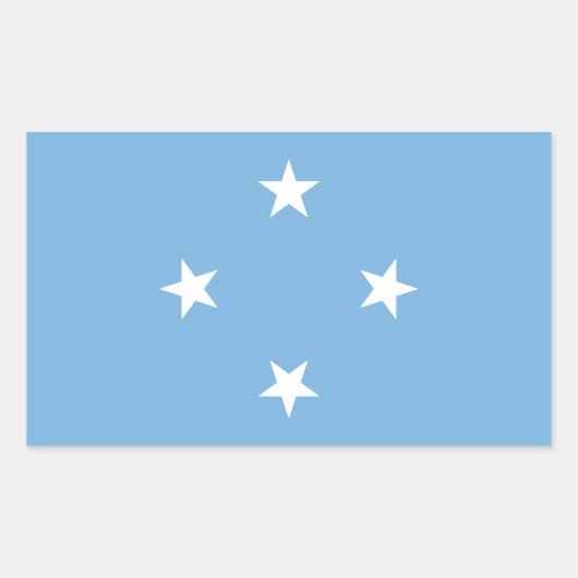 Federated Staaten of Micronesia Flag Rechteckiger Aufkleber (Vorderseite)