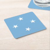 Federated Staaten of Micronesia Flag Rechteckiger Pappuntersetzer (angewinkelt)