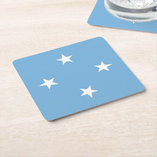 Federated Staaten of Micronesia Flag Rechteckiger Pappuntersetzer (angewinkelt)