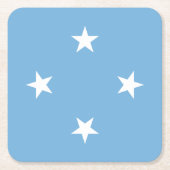 Federated Staaten of Micronesia Flag Rechteckiger Pappuntersetzer (Vorderseite)