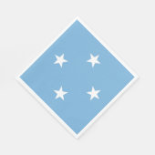 Federated Staaten of Micronesia Flag Serviette (Ecke)