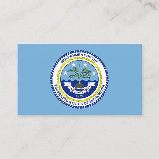 Federated Staaten of Micronesia Flag & Siegel Visitenkarte (Vorderseite)