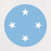 Federated States of Micronesia flag Etiketten (Design 2)