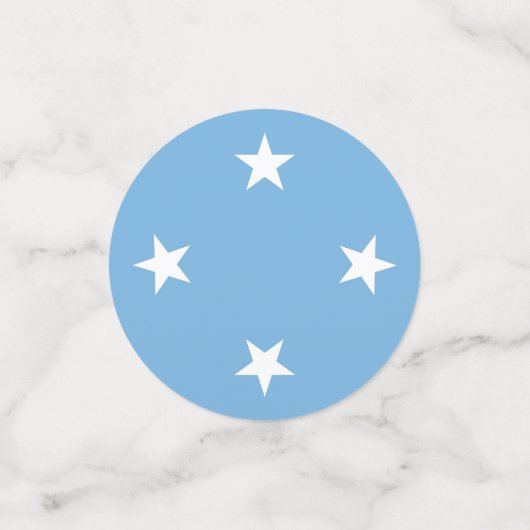 Federated States of Micronesia flag Konfetti (Klein Vorderseite)