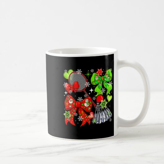 Federball-Ausrüstung Weihnachten Spieler Team Bunt Kaffeetasse (Rechts)