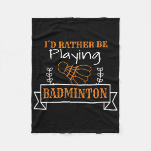 Federball-Grafik für einen Badminton-Spieler, schl Fleecedecke