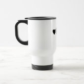 Federball Herzschlag Reisebecher (Links)