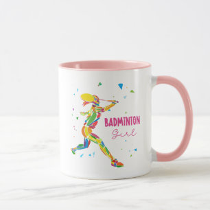 Federball Mädchen Lebendiges abstraktes Spieler-Gr Tasse