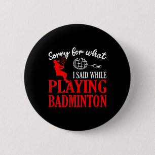 Federball Schläger Badminton Spieler 1  Button