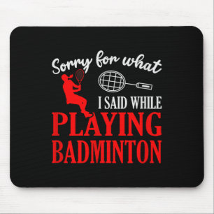 Federball Schläger Badminton Spieler 1 Mousepad
