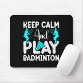 Federball Schläger Badminton Spieler 3 Mousepad (Mit Mouse)