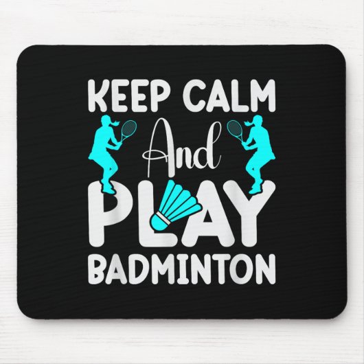 Federball Schläger Badminton Spieler 3 Mousepad (Vorne)