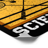 Federball Schläger Badminton Spieler  Poster (Ecke)