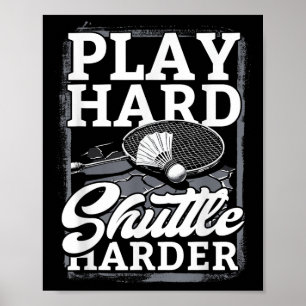 Federball spiel hart Shuttle härter Poster