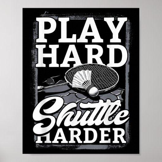 Federball spiel hart Shuttle härter Poster (Vorne)