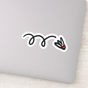 Federballkontur-Vinyl-Aufkleber Aufkleber