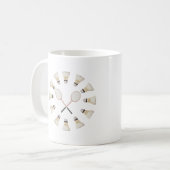 Federballschläger Kaffeetasse (Vorderseite Links)