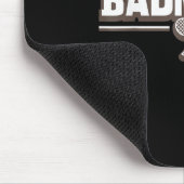 Federballschläger - Lustiger Federballspieler Mousepad (Ecke)