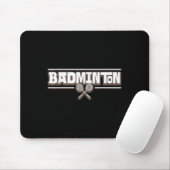 Federballschläger - Lustiger Federballspieler Mousepad (Mit Mouse)