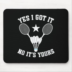 Federballspiel-Shuttle-Hat-Es-Federballspieler Mousepad