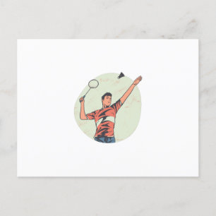 Federballspieler Postkarte