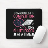 Federballspieler Shuttle Zerschmettert Den Wettbew Mousepad (Mit Mouse)
