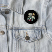 Federballspieler Shuttlecock Lebendiges Design Button (Beispiel)
