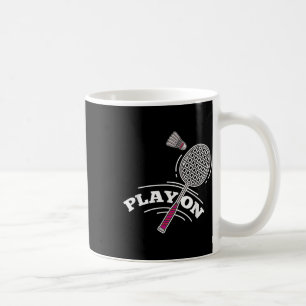 Federballspieler Sport Stock Federball Schläger Kaffeetasse