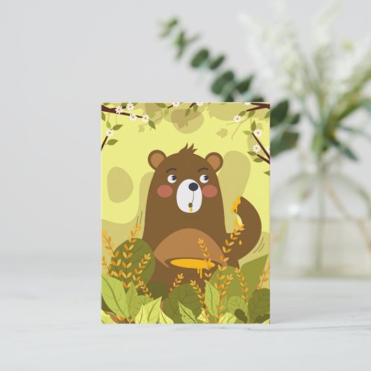 Federbär Postkarte (Stehend Vorderseite)