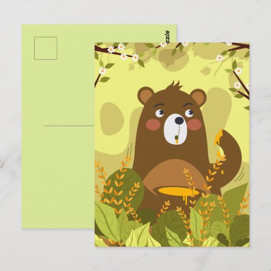 Federbär Postkarte (Vorne/Hinten)