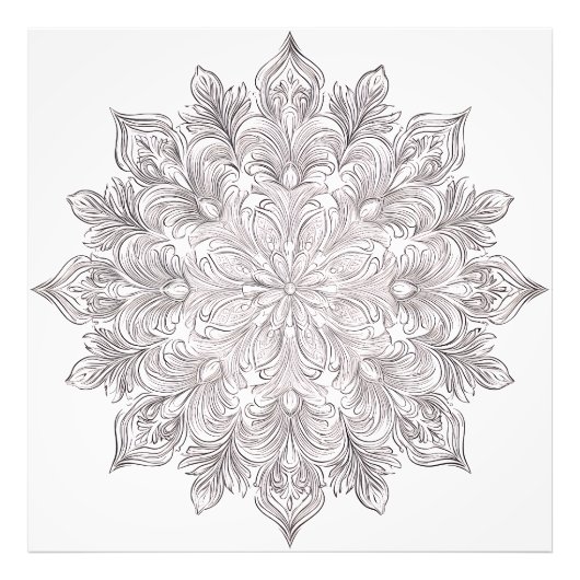 Federblatt-Mandala Fotodruck (Vorne)