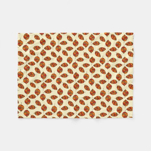 Federblätter mit verstellbarem rotem Federmuster Fleecedecke (Vorderseite (Horizontal))