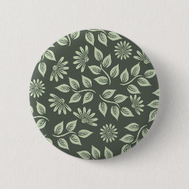Federblumenmuster Button