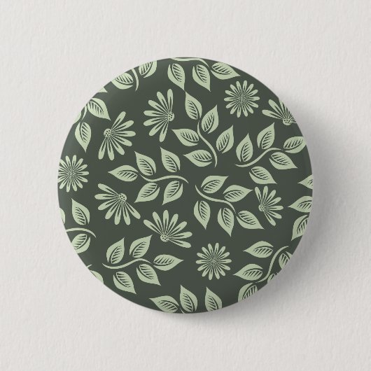 Federblumenmuster Button (Vorderseite)