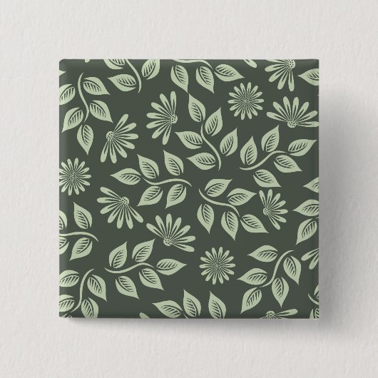 Federblumenmuster Button (Vorderseite)