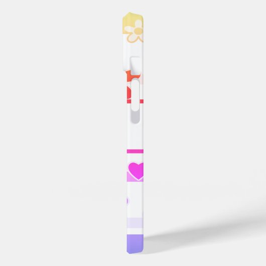 Federblumenmuster Case-Mate iPhone Hülle (Rückseite / Links)