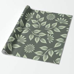 Federblumenmuster Geschenkpapier