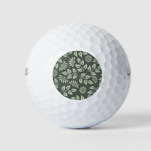 Federblumenmuster Golfball (Vorderseite)