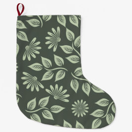 Federblumenmuster Großer Weihnachtsstrumpf