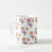 Federblumenmuster Kaffeetasse (Vorderseite Links)