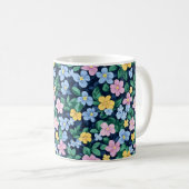 Federblumenmuster Kaffeetasse (VorderseiteRechts)